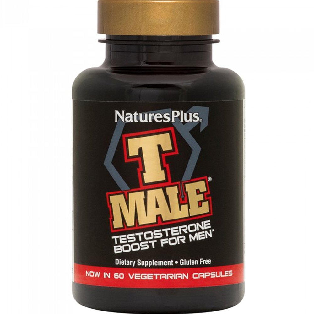 Natures Plus T Male Testosterone Boost for Men Συμπλήρωμα Διατροφής με Τεστοστερόνη για Ενίσχυση Δύναμης, Αντοχής & της Ενέργειας 60caps