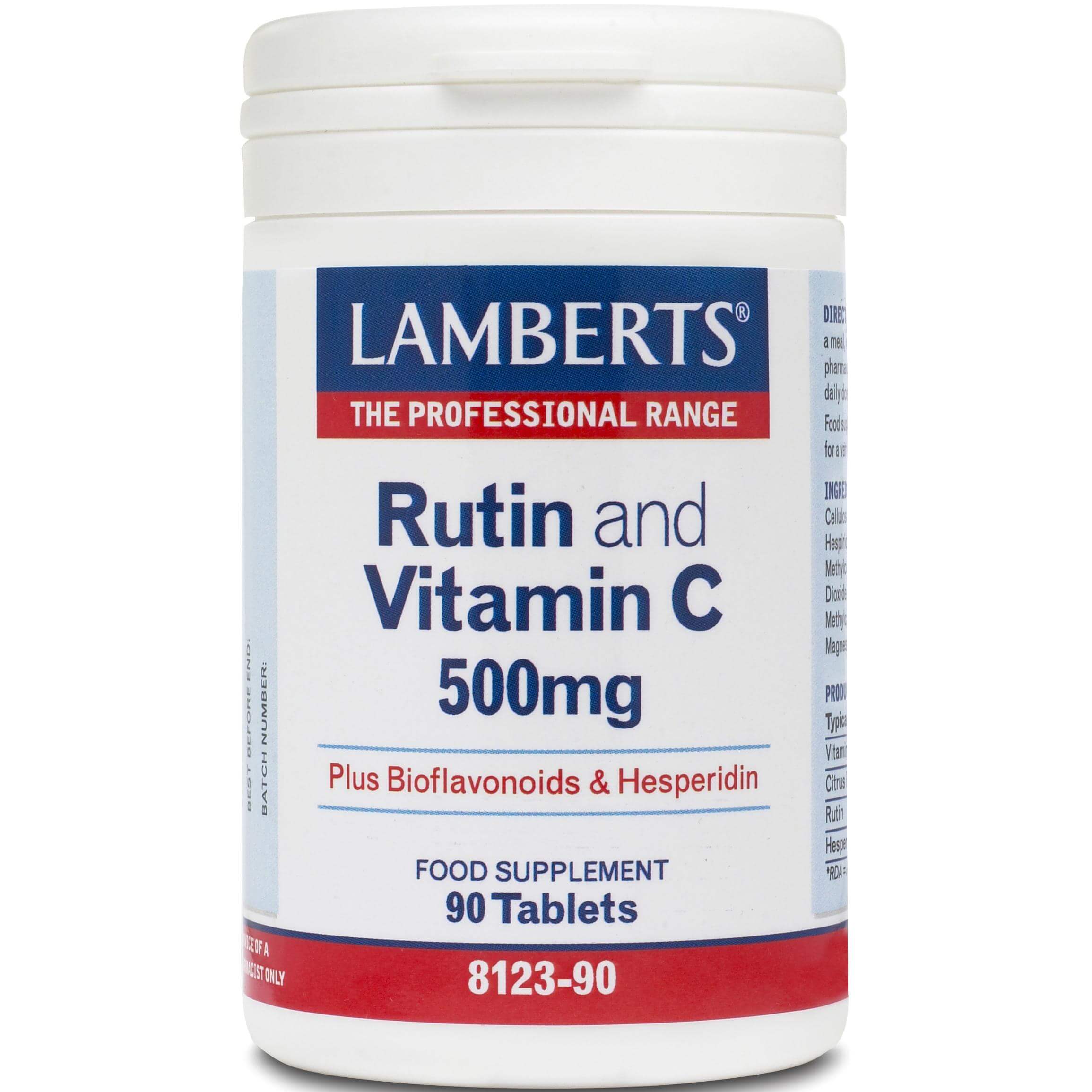 Lamberts Rutin & C & Bioflavonoids Βιταμίνη C και Βιοφλαβονοειδή 90tabs