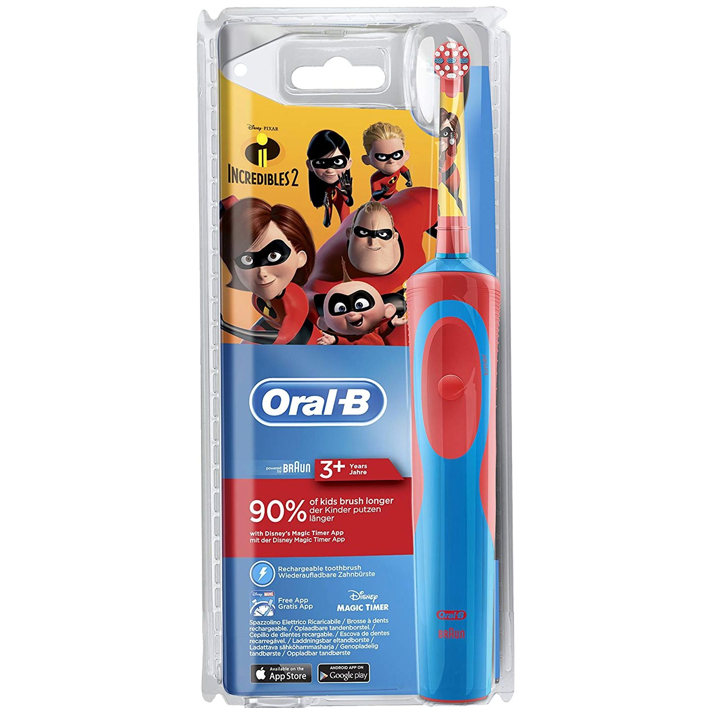 Oral-B Kids Stages Power Disney Incredibles II Παιδική Ηλεκτρική Οδοντόβουρτσα από 3 Ετών 1 Τεμάχιο