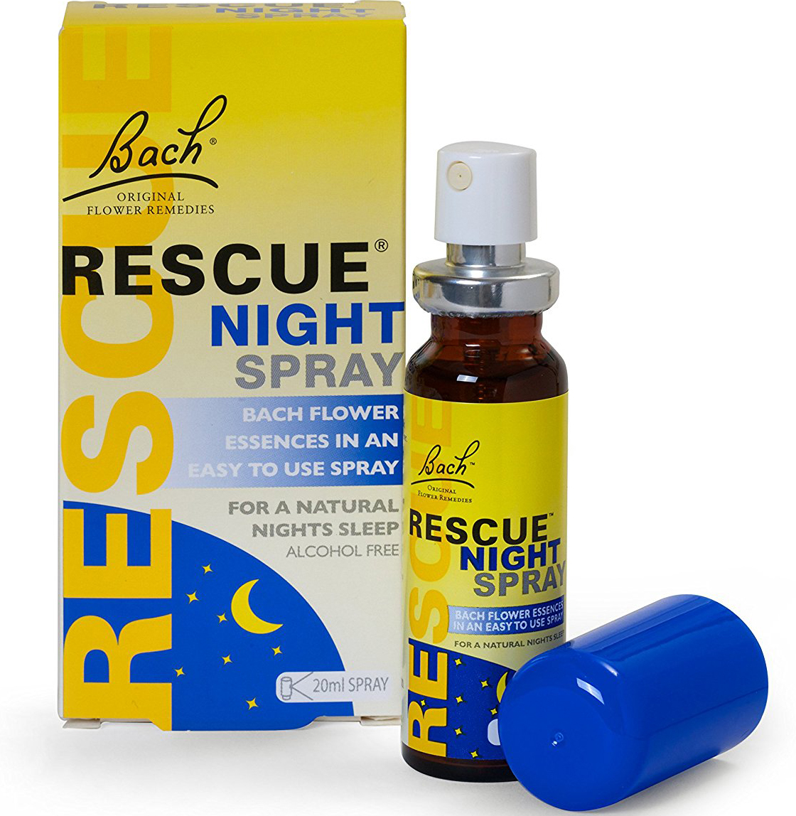 Bach Bach Rescue Night Spray Φυσικό Βοήθημα για την Αϋπνία σε Spray Χωρίς Αλκοόλη 20ml