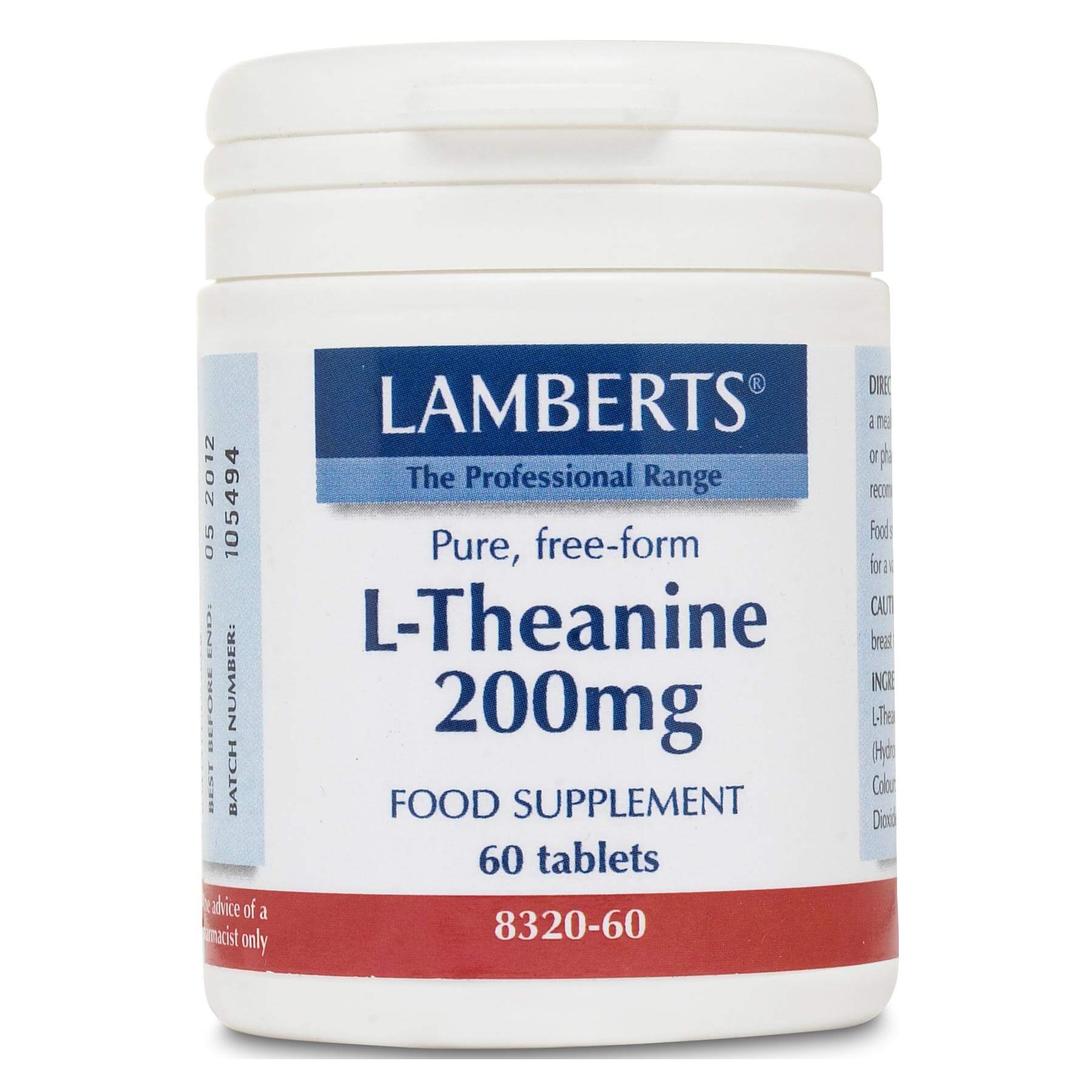 Lamberts L-Theanine Συμπλήρωμα Διατροφής με Ηρεμιστική Δράση Χωρίς την Εμφάνιση Συνοδού Υπνηλίας 200mg 60tabs