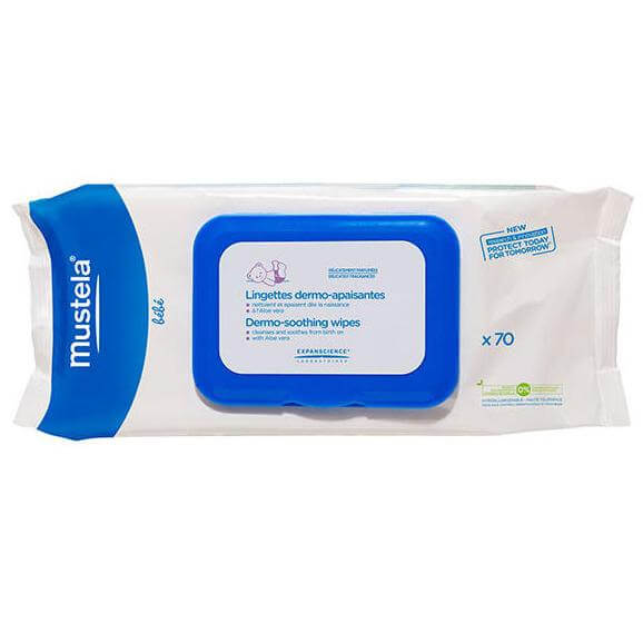 Mustela Dermo-Soothing Wipes Μαντηλάκια Καθαρισμού για Αλλαγή Πάνας 70Τμχ