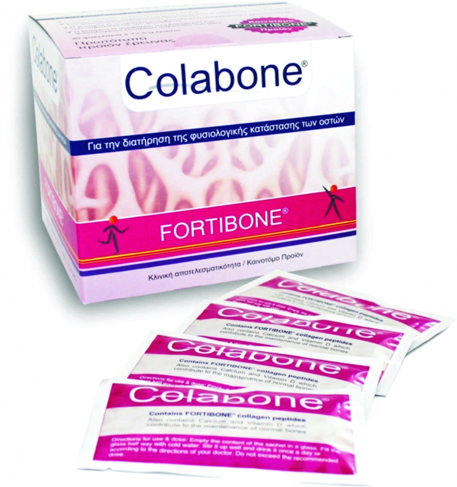 VivaPharm Colabone Fortibone Για Τη Διατήρηση Της Δομής Των Οστών Πακέτο Για Ένα Μήνα 30φακελάκια Με 13.5gr