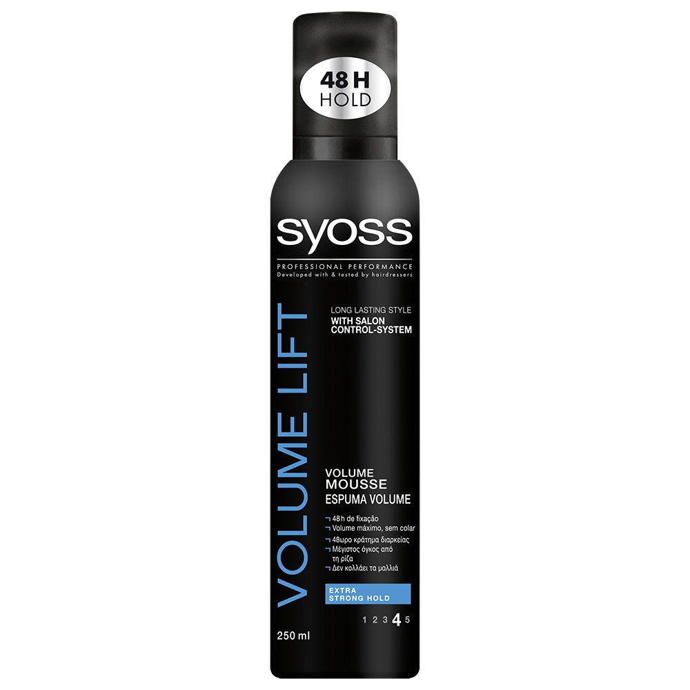 Syoss Mousse Volume Lift Επαγγελματικός Αφρός Μαλλιών, Δυνατό Κράτημα & Μαλλιά με Αέρινο Όγκο Από την Ρίζα 250ml