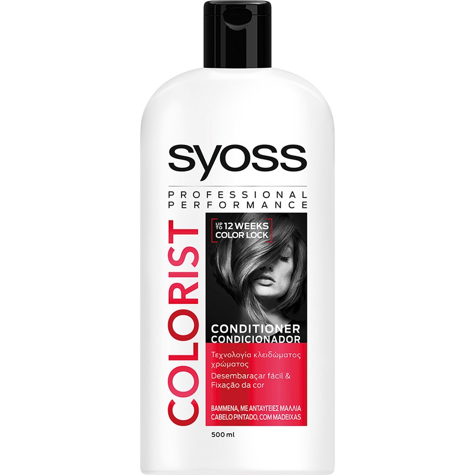 Syoss Conditioner Colorist Επαγγελματική Μαλακτική Κρέμα με Τεχνολογία Κλειδώματος Χρώματος, Βαμμένα με Ανταύγειες Μαλλιά 500ml