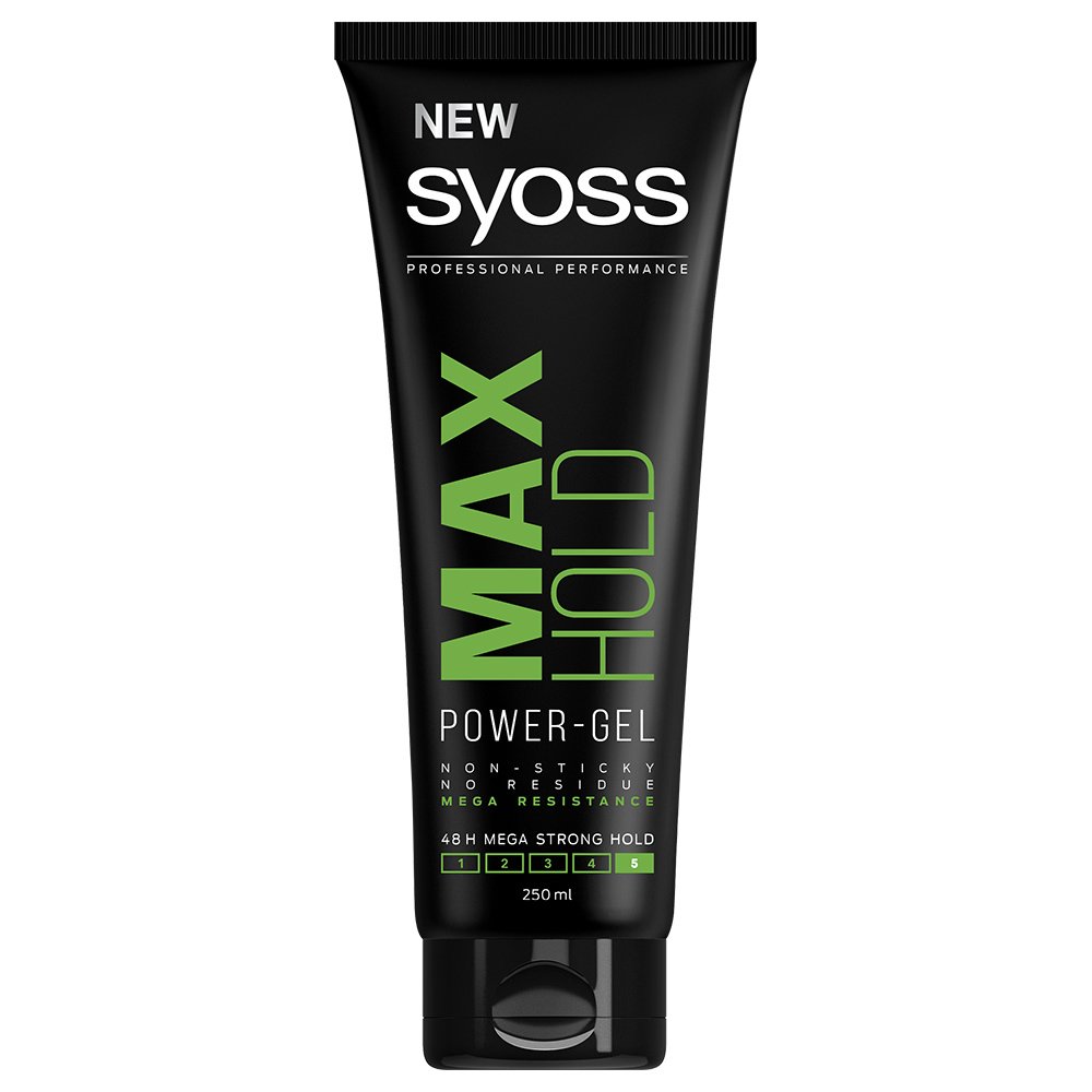 Syoss Max Hold Power Gel Επαγγελματικό Gel Μαλλιών για Δυνατό Κράτημα & Styling Μεγάλης Διάρκειας 250ml