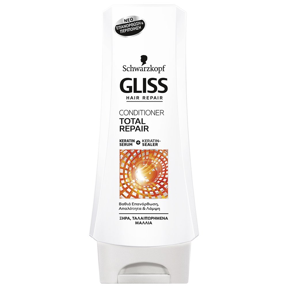 Schwarzkopf Gliss Total Repair Conditioner Επανορθωτική Κρέμα Περιποίησης για Ξηρά & Ταλαιπωρημένα Μαλλιά 200ml