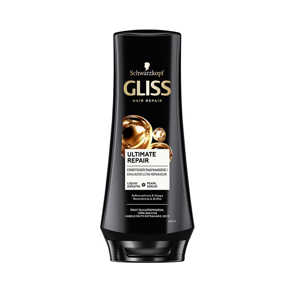 Schwarzkopf Gliss Ultimate Repair Conditioner Κρέμα Περιποίησης με 3x Περισσότερη Κερατίνη για Πολύ Ταλαιπωρημένα Μαλλιά 200ml