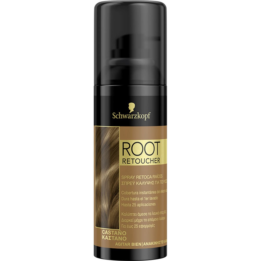 Schwarzkopf Root Retoucher Spray που Καλύπτει τα Λευκά στις Ρίζες, Καστανό 120ml