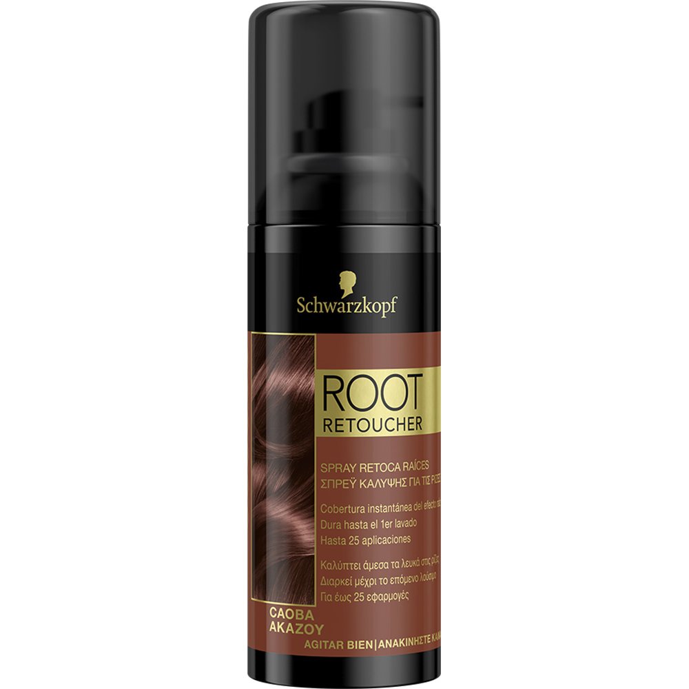 Schwarzkopf Root Retoucher Spray που Καλύπτει τα Λευκά στις Ρίζες, Ακαζού 120ml