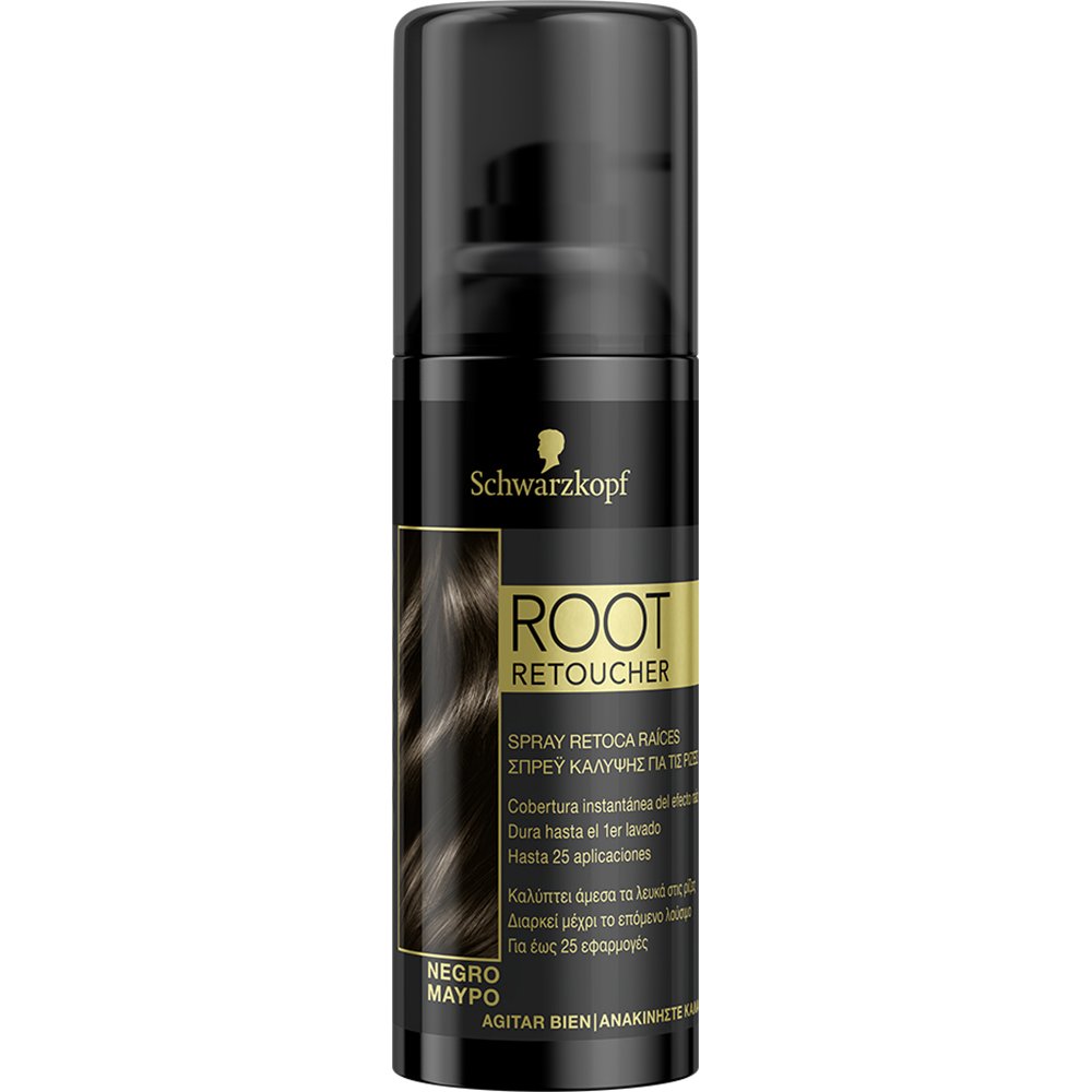 Schwarzkopf Root Retoucher Spray που Καλύπτει τα Λευκά στις Ρίζες, Μαύρο 120ml