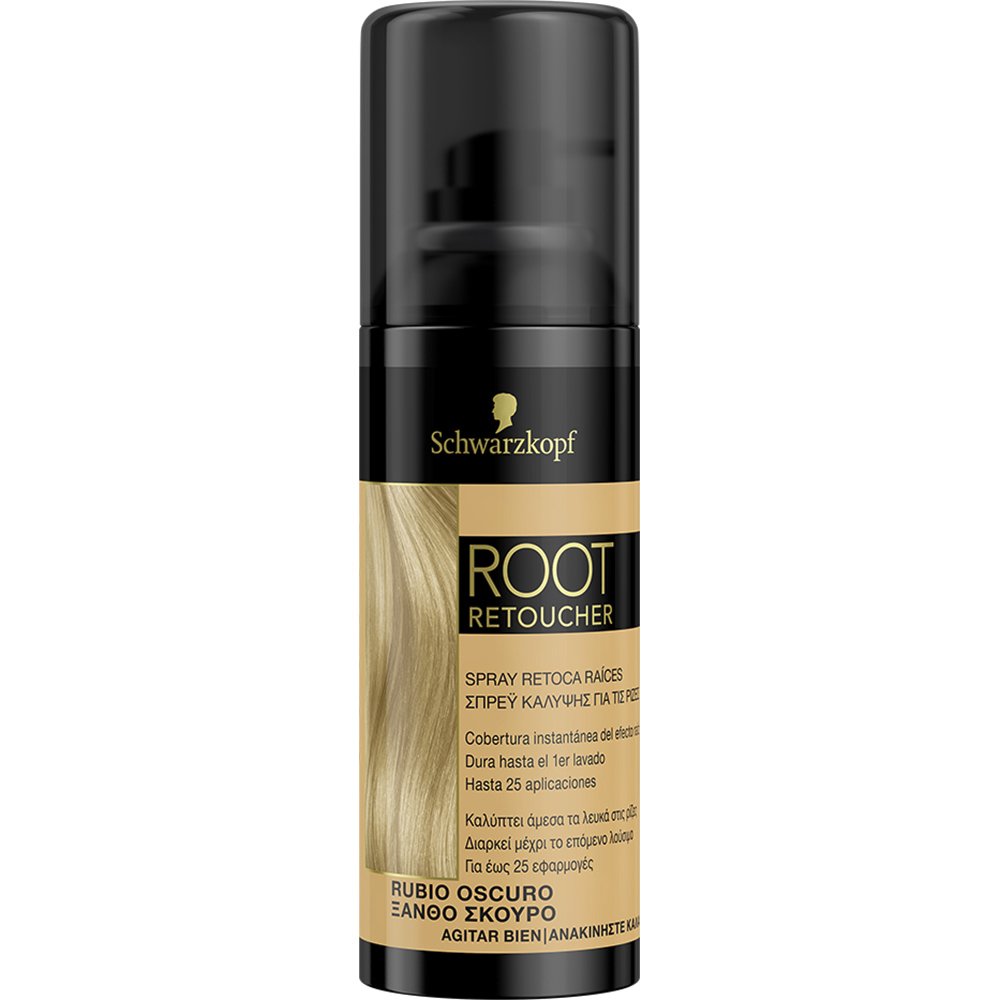 Schwarzkopf Root Retoucher Spray που Καλύπτει τα Λευκά στις Ρίζες, Ξανθό Σκούρο 120ml