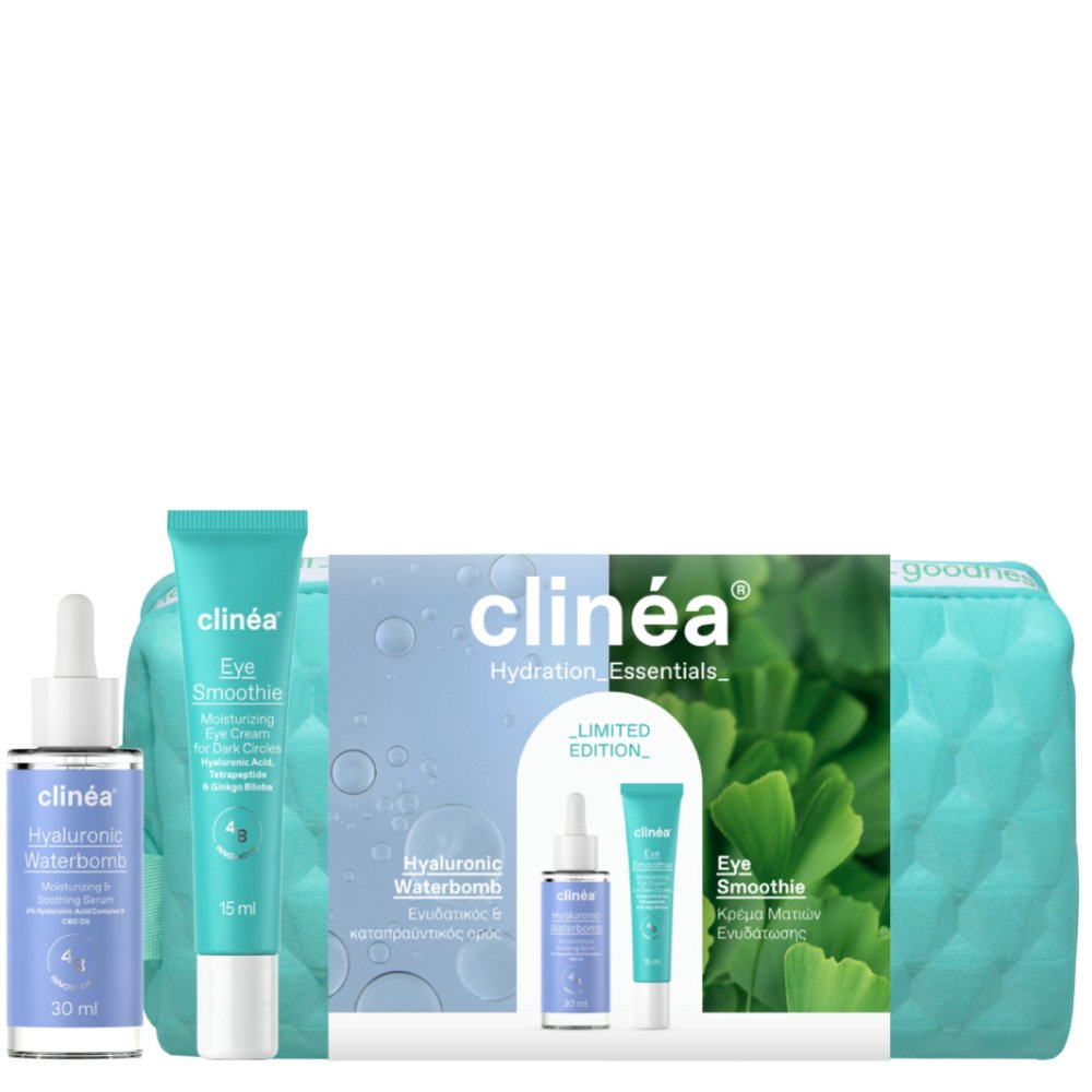 Clinéa Promo Hyaluronic Waterbomb 30ml & Eye Smoothie 15ml & Δώρο Νεσεσέρ 1 Τεμάχιο