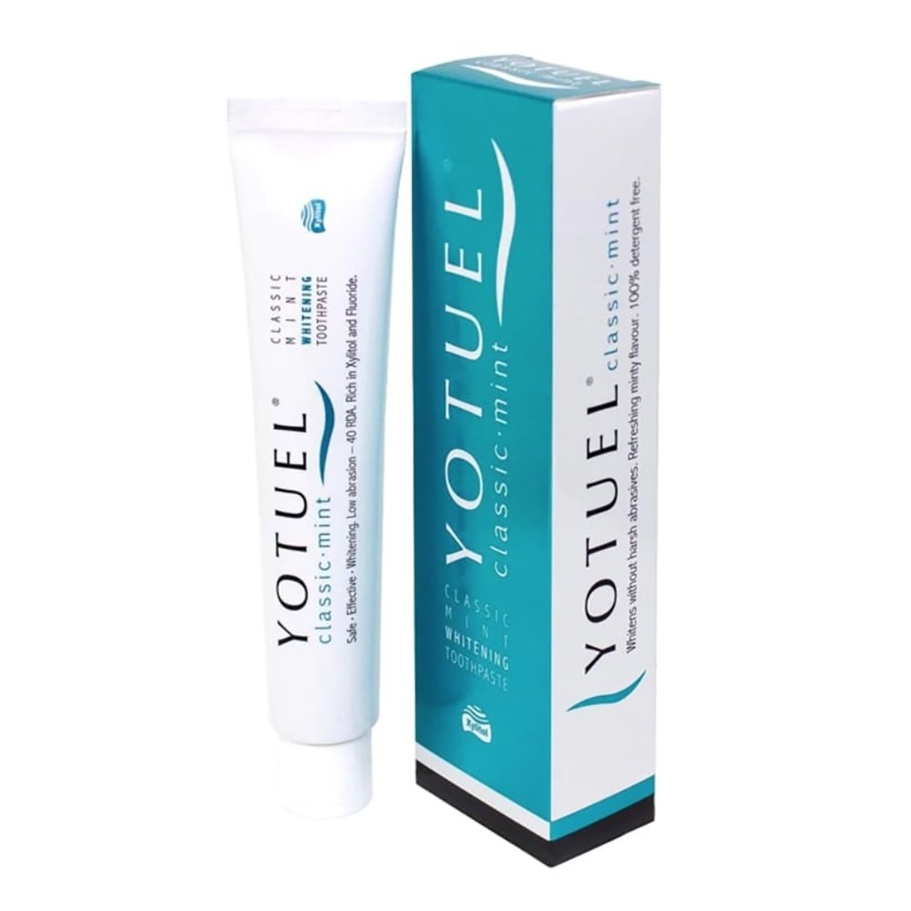 Yotuel Classic Mint Whitening Toothpaste Λευκαντική Οδοντόκρεμα με Φυσικά Ένζυμα και Έντονη Γεύση Μέντας 50ml