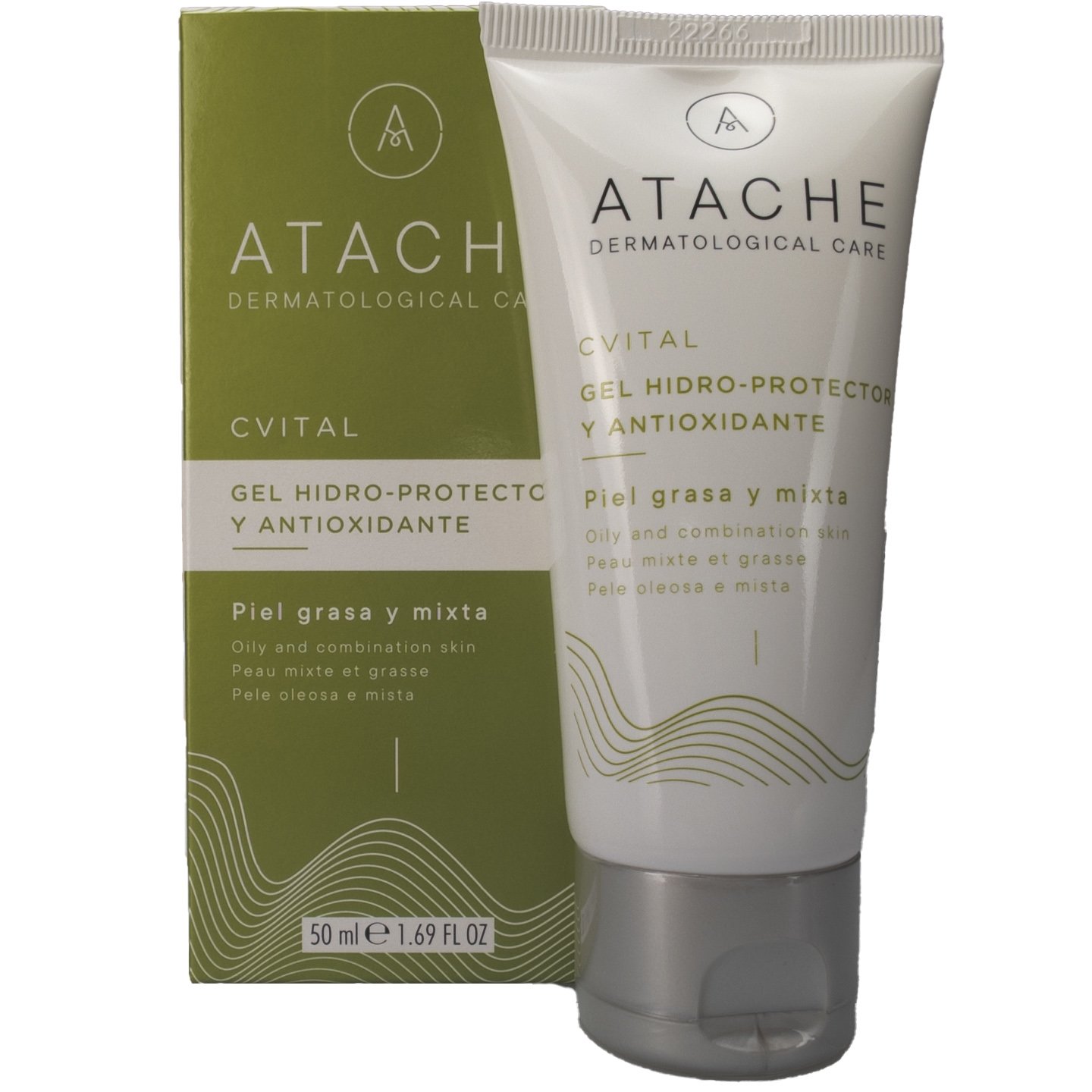 Atache C Vital Gel Day Cream Oily to Mixed Skin Αντιοξειδωτική Κρέμα Ημέρας Ενάντια στα Πρώτα Σημάδια Γήρανσης για Λιπαρές & Μικτές Επιδερμίδες 50ml