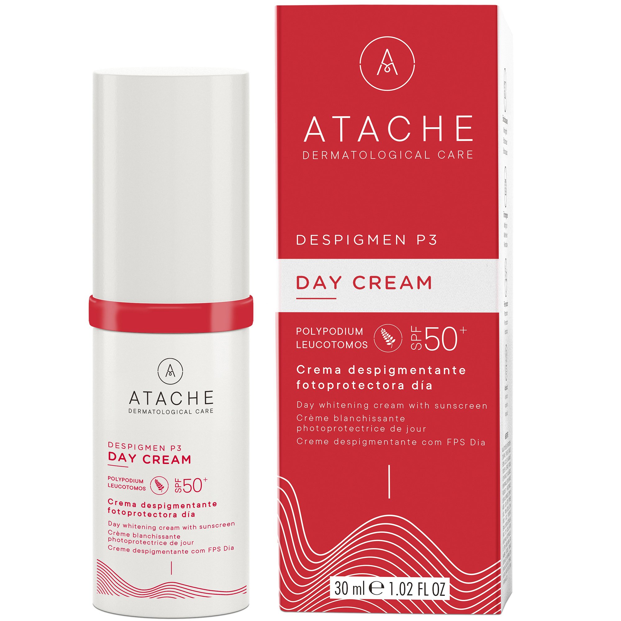 Atache Atache Despigmen P3 Whitening Day Cream with Spf50+, Κρέμα Ημέρας με Αποχρωματιστική & Φωτοπροστατευτική Δράση για Επιδερμίδες με Τάση Δυσχρωμίας 30ml