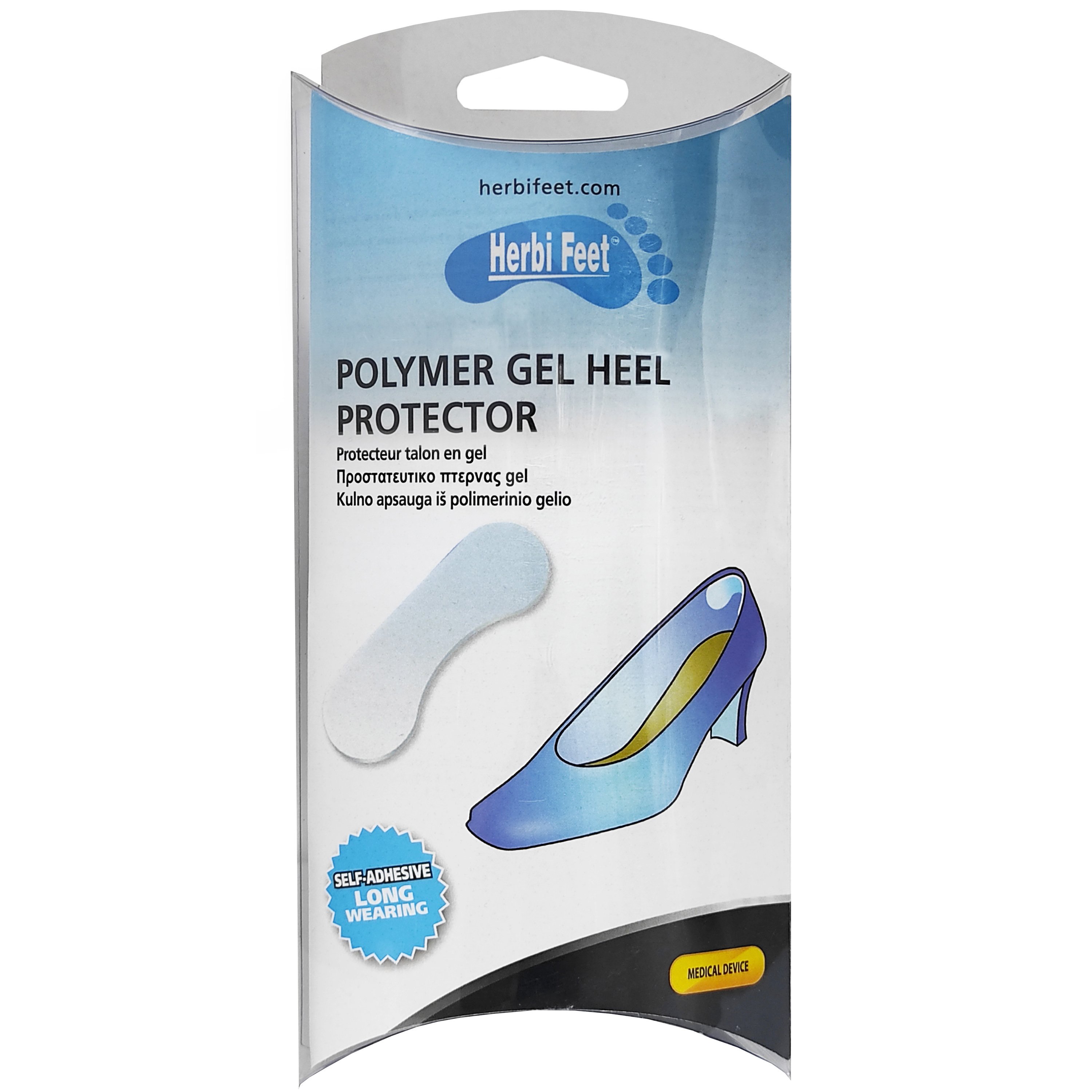 Herbi Feet Herbi Feet Polymer Gel Protector Προστατευτικό Gel Πτέρνας One Size 2 Τεμάχια