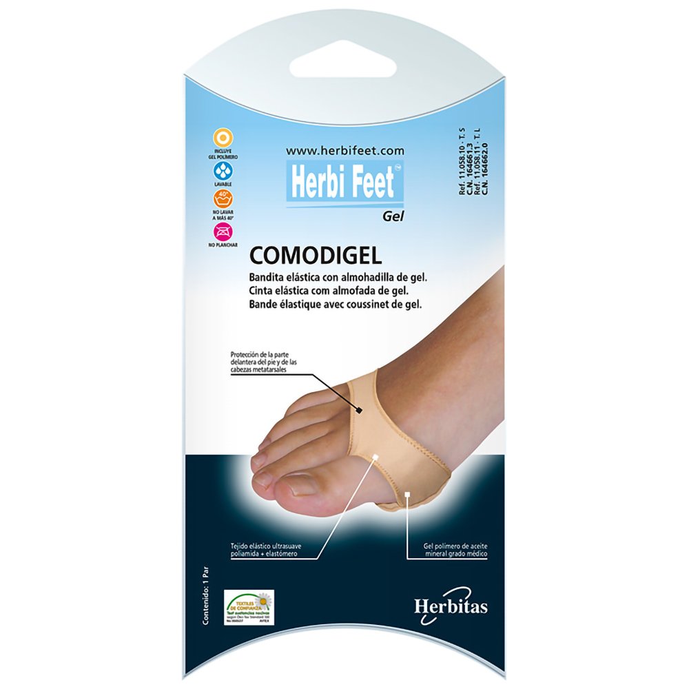 Herbi Feet Comodigel Elastic Gel Tight Strap Προστατευτικό για το Κότσι με Gel 2 Τεμάχια – Small
