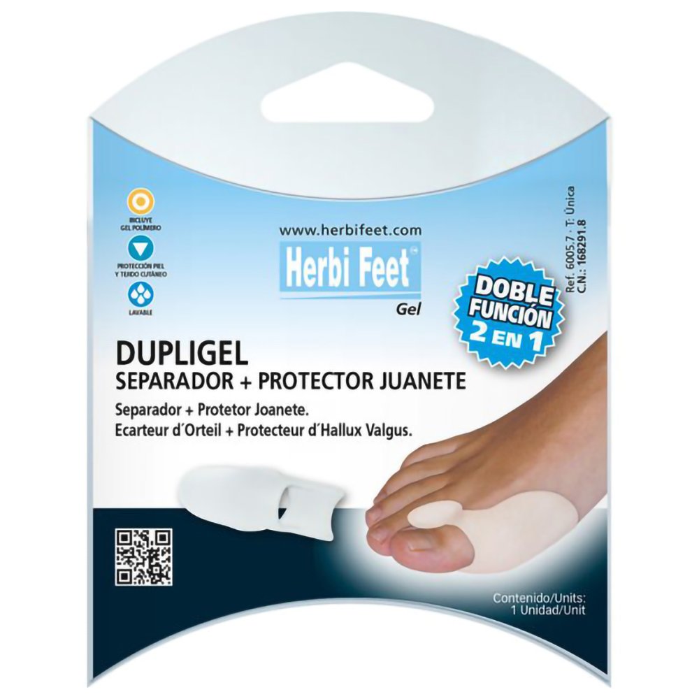 Herbi Feet Herbi Feet Dupligel Toe Speader & Bunion Protector Διαχωριστικό Δακτύλων & Προστατευτικό για το Κότσι One Size 1 Τεμάχιο
