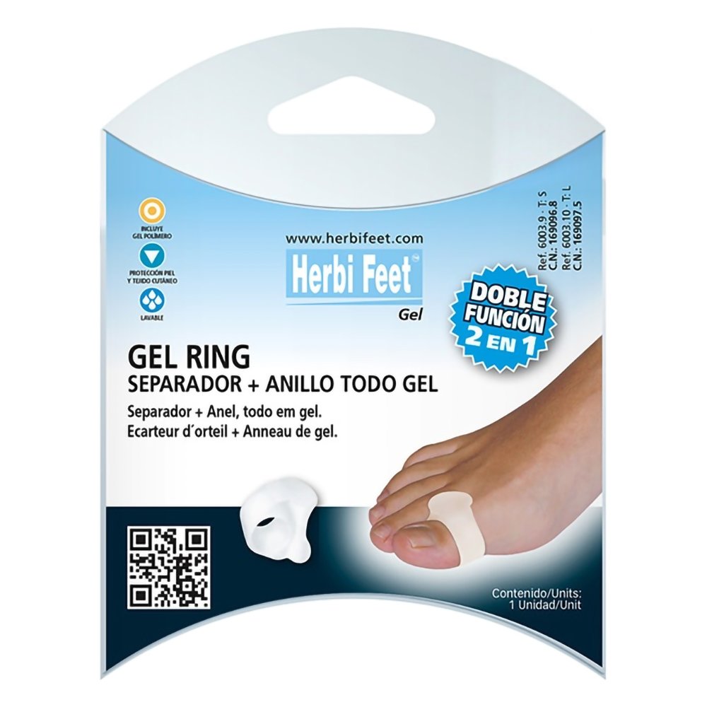 Herbi Feet Gel Ring Toe Spreader & Ring Μπεζ Δακτύλιος-Διαχωριστικό Gel 1 Τεμάχιο – Small