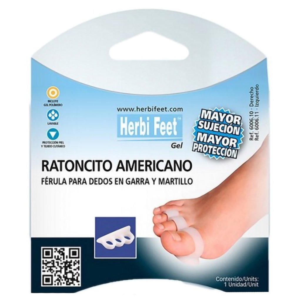 Herbi Feet American Gel Toe Crest Splint for Claw or Hammer Toes Πέλμα Σφυρδακτυλίας & Διαχωριστικό Δακτύλων One Size 1 Τεμάχιο