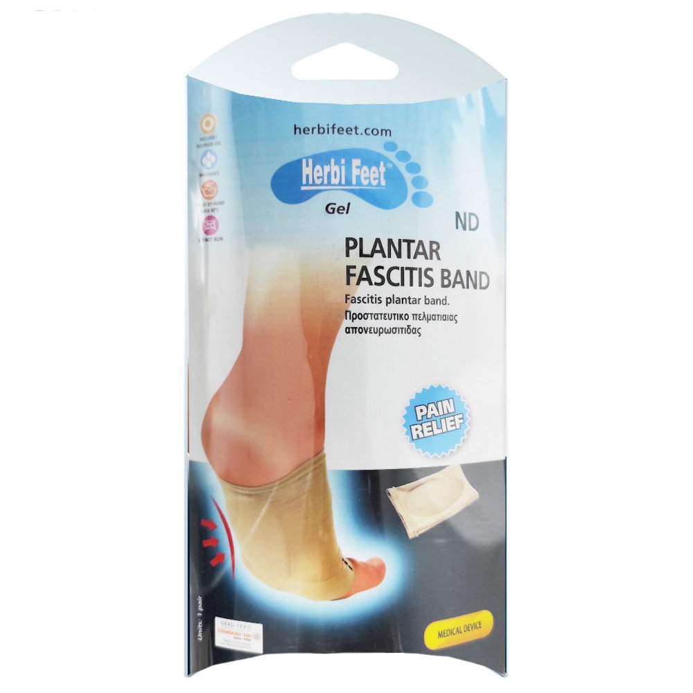 Herbi Feet Plantar Fascitis Band Pain Relief Προστατευτικό Πελματιαίας Απονευρωσίτιδας One Size 2 Τεμάχια