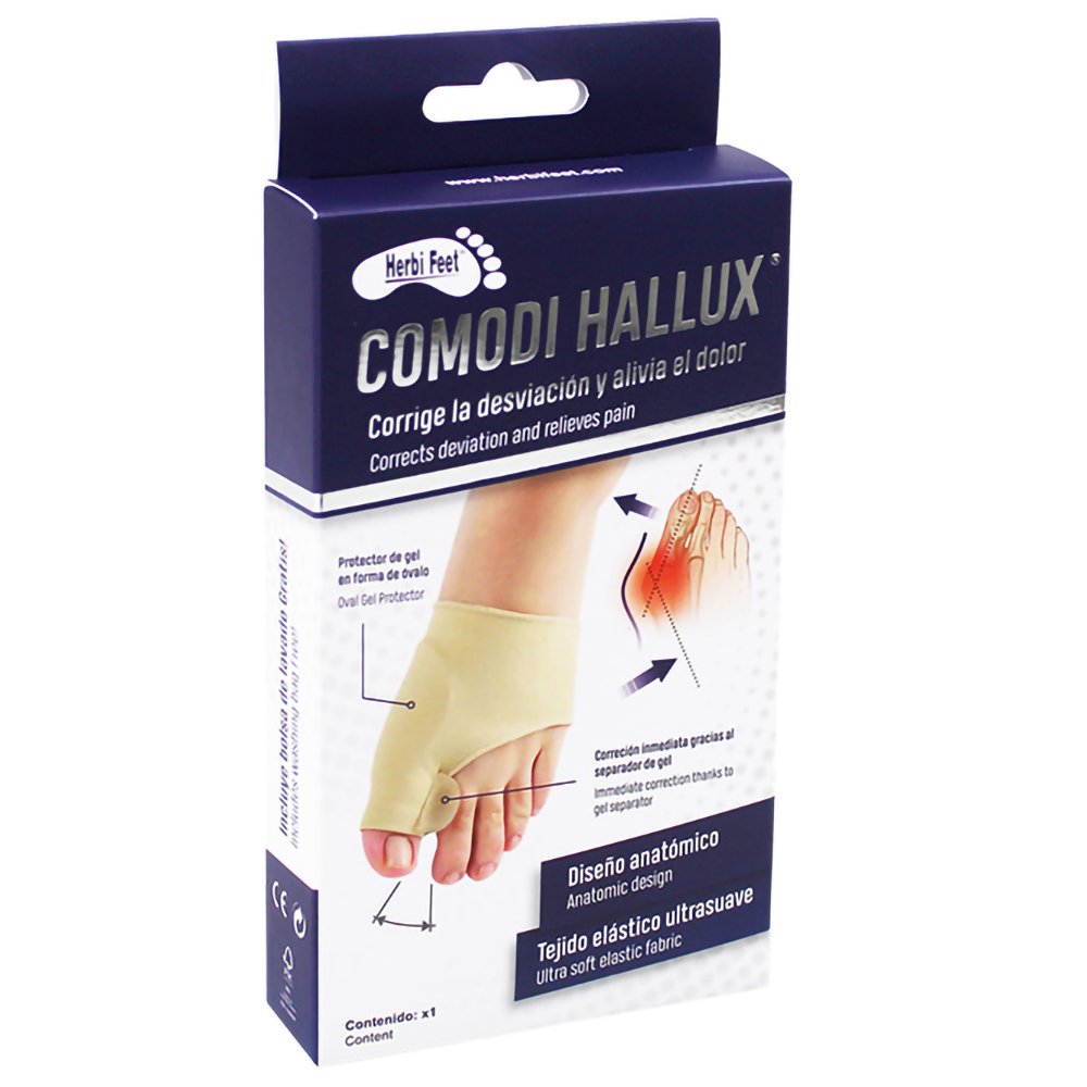 Herbi Feet Comodi Hallux Διαχωριστικό Δακτύλων & Προστατευτικό για το Κότσι One Size 1 Τεμάχιο