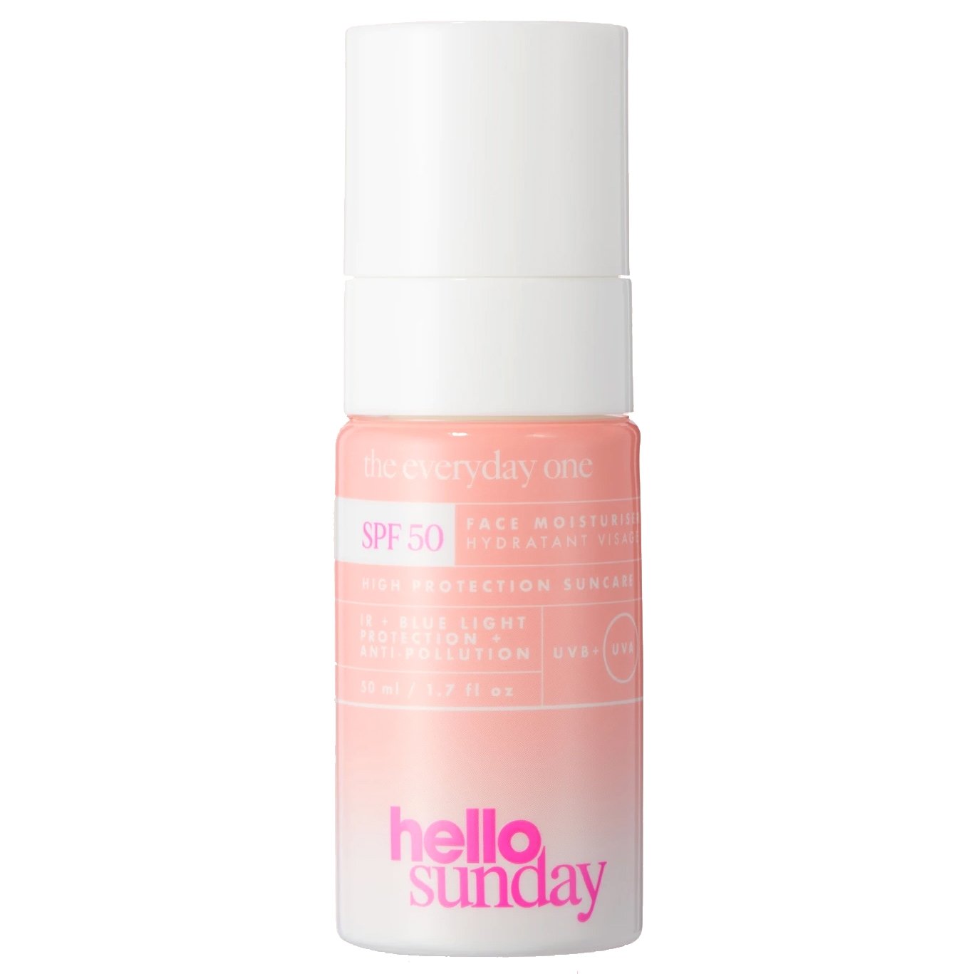 Hello Sunday The Everyday One Face Moisturiser Spf50, Αντηλιακή, Ενυδατική Κρέμα Προσώπου Υψηλής Προστασίας 50ml