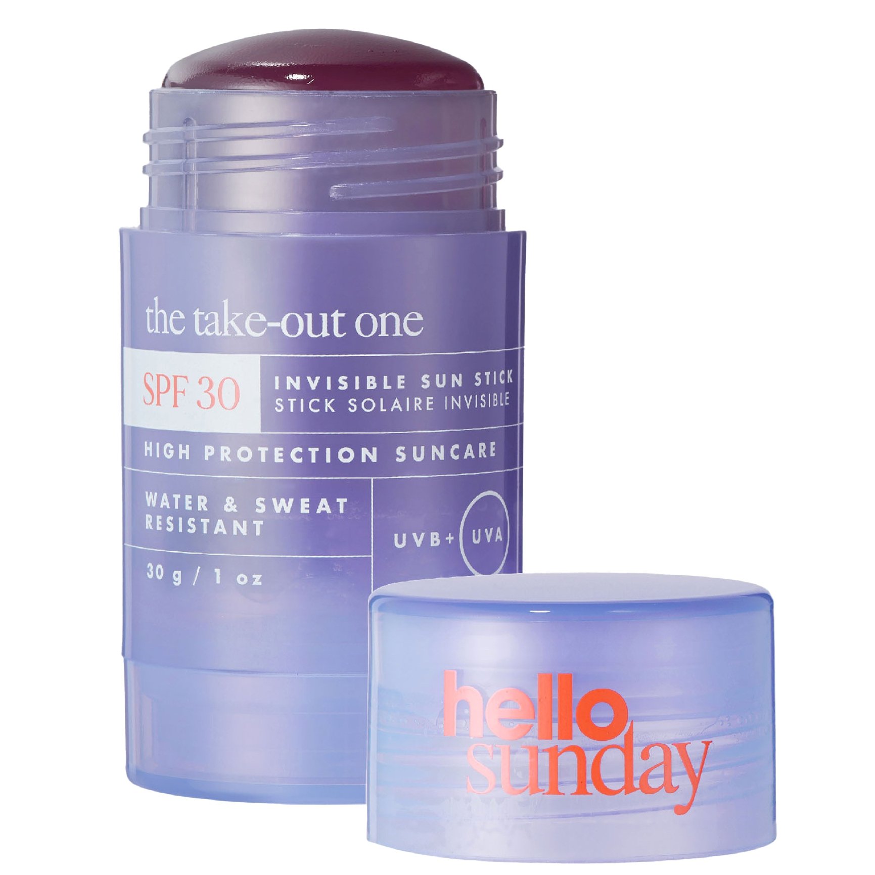 Hello Sunday The Take-Out One Invisible Sun Stick Spf30 Αντηλιακό Stick Προσώπου Σώματος Υψηλής Προστασίας 30gr