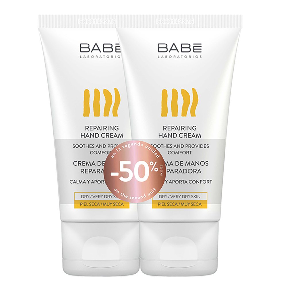 Babe Πακέτο Προσφοράς Repairing Hand Cream Επανορθωτική Κρέμα Χεριών για Ενυδάτωση & Θρέψη 2x50ml -50% στο Δεύτερο Προϊόν