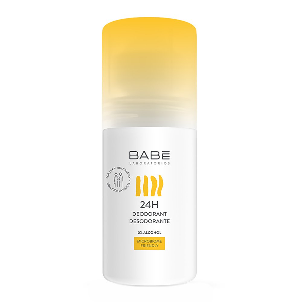 Babe 24h Roll on Deodorant Αποσμητικό Χωρίς Αλκοόλ με 24ωρη Δράση που Προστατεύει, Καταπραΰνει και Ενυδατώνει το Δέρμα 50ml