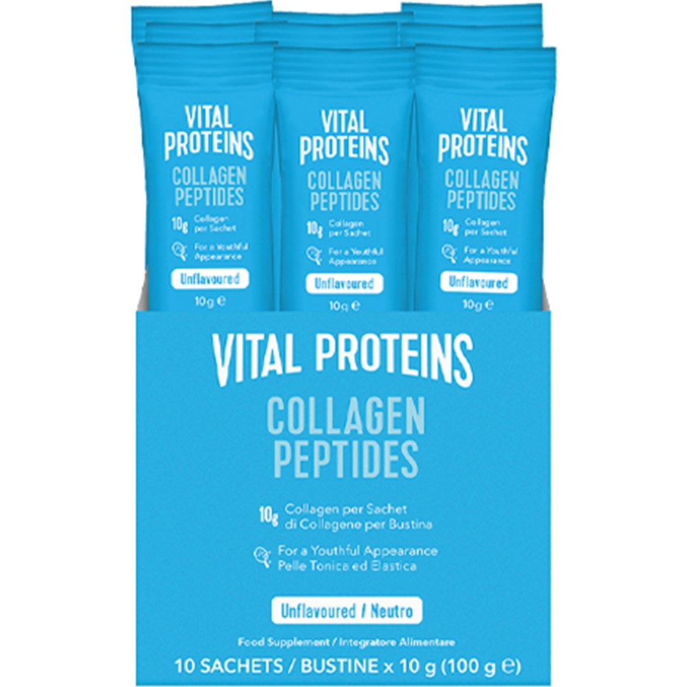 Vital Proteins Vital Proteins Collagen Peptides Συμπλήρωμα Διατροφής Πεπτιδίων Κολλαγόνου για την Καλή Υγεία Μαλλιών, Νυχιών, Δέρματος & Αρθρώσεων σε Σκόνη με Ουδέτερη Γεύση 100g (10 Sachets x 10g)