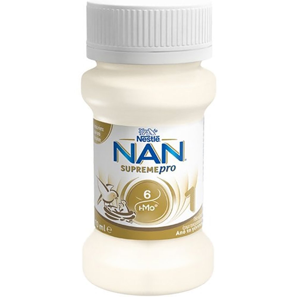 Nestle Nestle NAN Supreme Pro 1 Γάλα 1ης Βρεφικής Ηλικίας Έτοιμο Προς Κατανάλωση σε Αποστειρωμένα Μπουκάλια με 6 ΗΜΟ, Ενεργές Καλλιέργειες Προβιοτικών & Εύκολα Απορροφήσιμη Πρωτεΐνη για Βρέφη από τη Γέννηση Έως τον 6° Μήνα 70ml