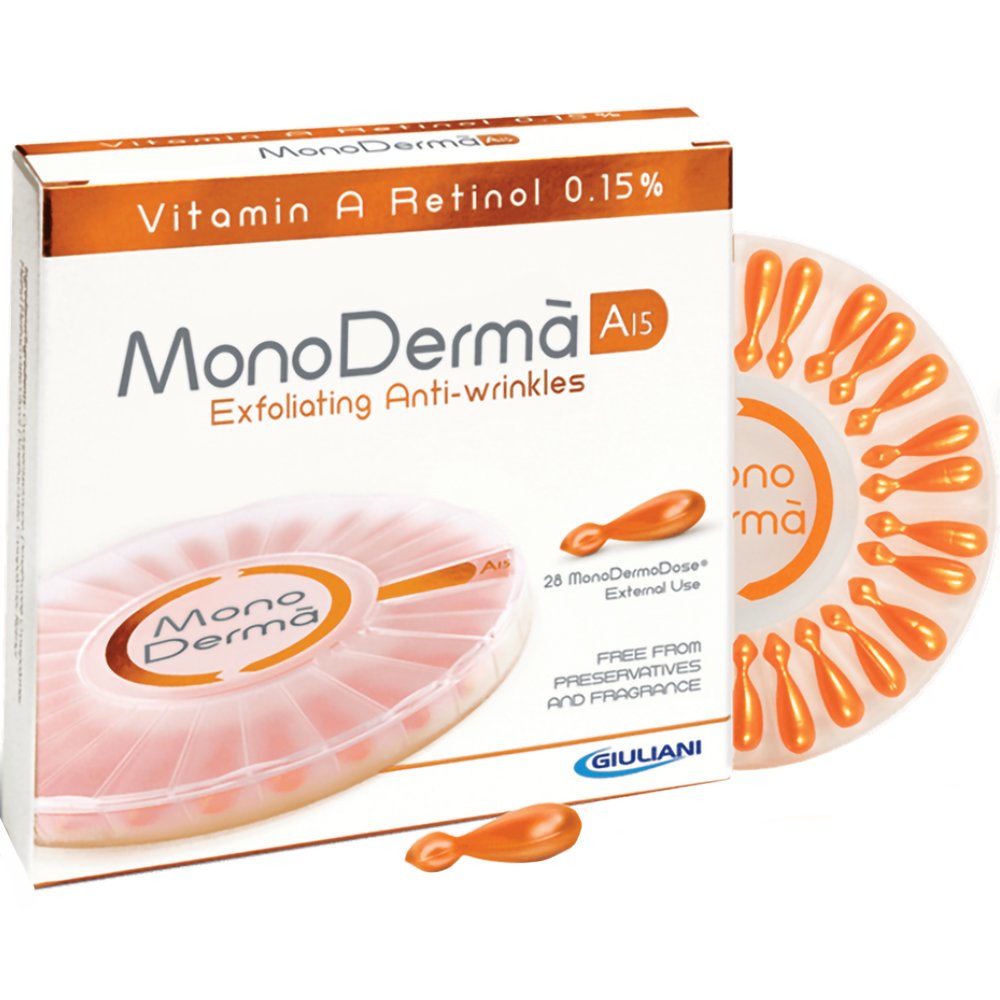 Monoderma Monoderma A15 Exfoliating Anti-Wrinkles Αντιγηραντική Μονοδόση Προσώπου με Ρετινόλη 28veg.caps (28x0.5ml)