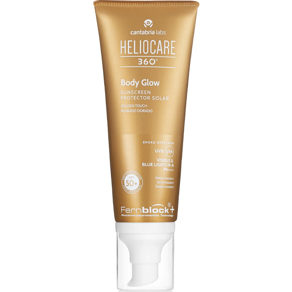 Heliocare 360 Body Glow Spf50+ Golden Touch Sunscreen Αντηλιακό Σώματος Πολύ Υψηλής Προστασίας για Λάμψη & Χρυσαφένια Επιδερμίδα 100ml