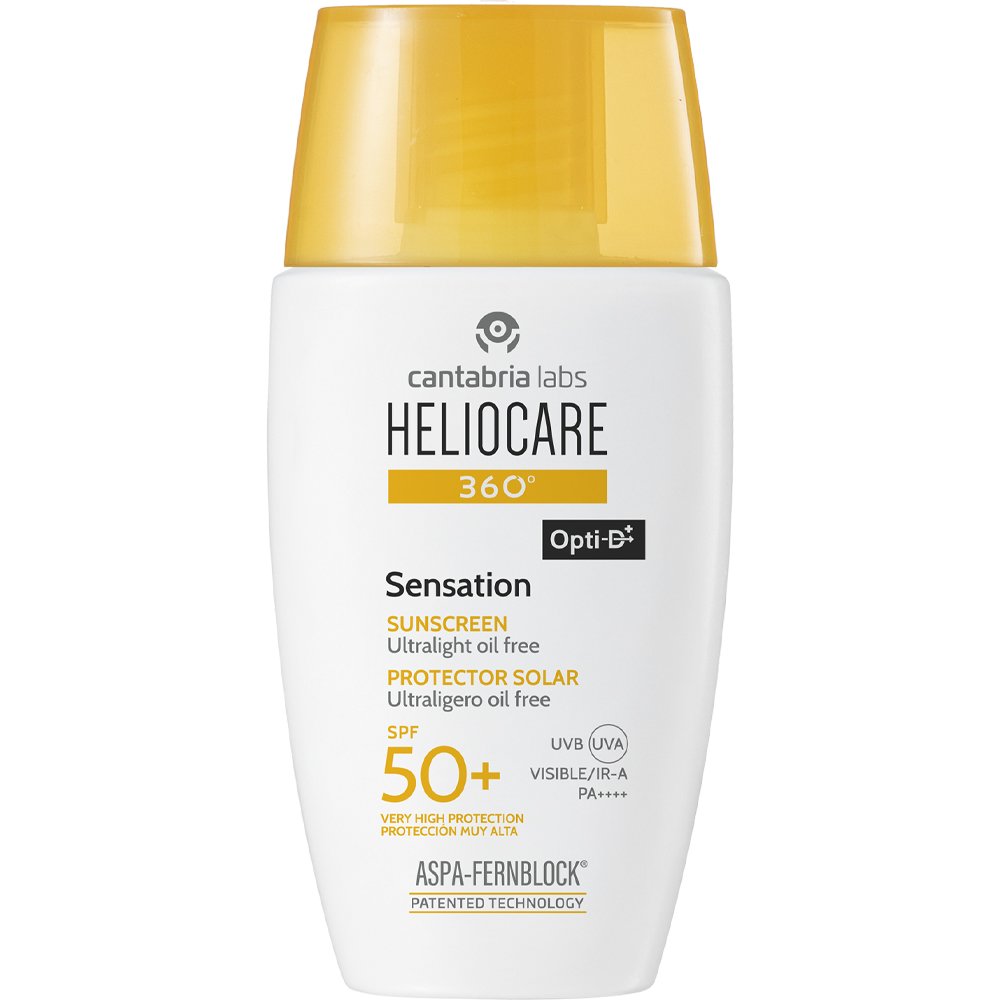 Heliocare 360 Sensation Spf50+ Ultralight Oil Free Sunscreen Αντηλιακό Προσώπου Πολύ Υψηλής Προστασίας Ανάλαφρης Υφής & Oil-Free Σύνθεσης για Καθημερινή Χρήση με Βιταμίνη Ε & Β5 50ml