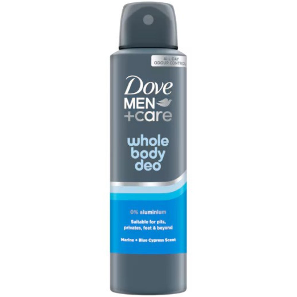 Dove Men Care Marine & Blue Cypress Scent Whole Body Deo Spray Αποσμητικό Σπρέι για Όλο το Σώμα με Άρωμα Θάλασσας & Μπλε Κυπαρισσιού 150ml