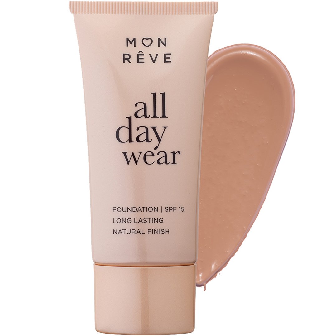 Mon Reve All Day Wear Matte Foundation Spf15 with Medium to High Coverage Foundation για Μέτρια προς Υψηλή Κάλυψη & Φυσικό Ματ Αποτέλεσμα 35ml - 106