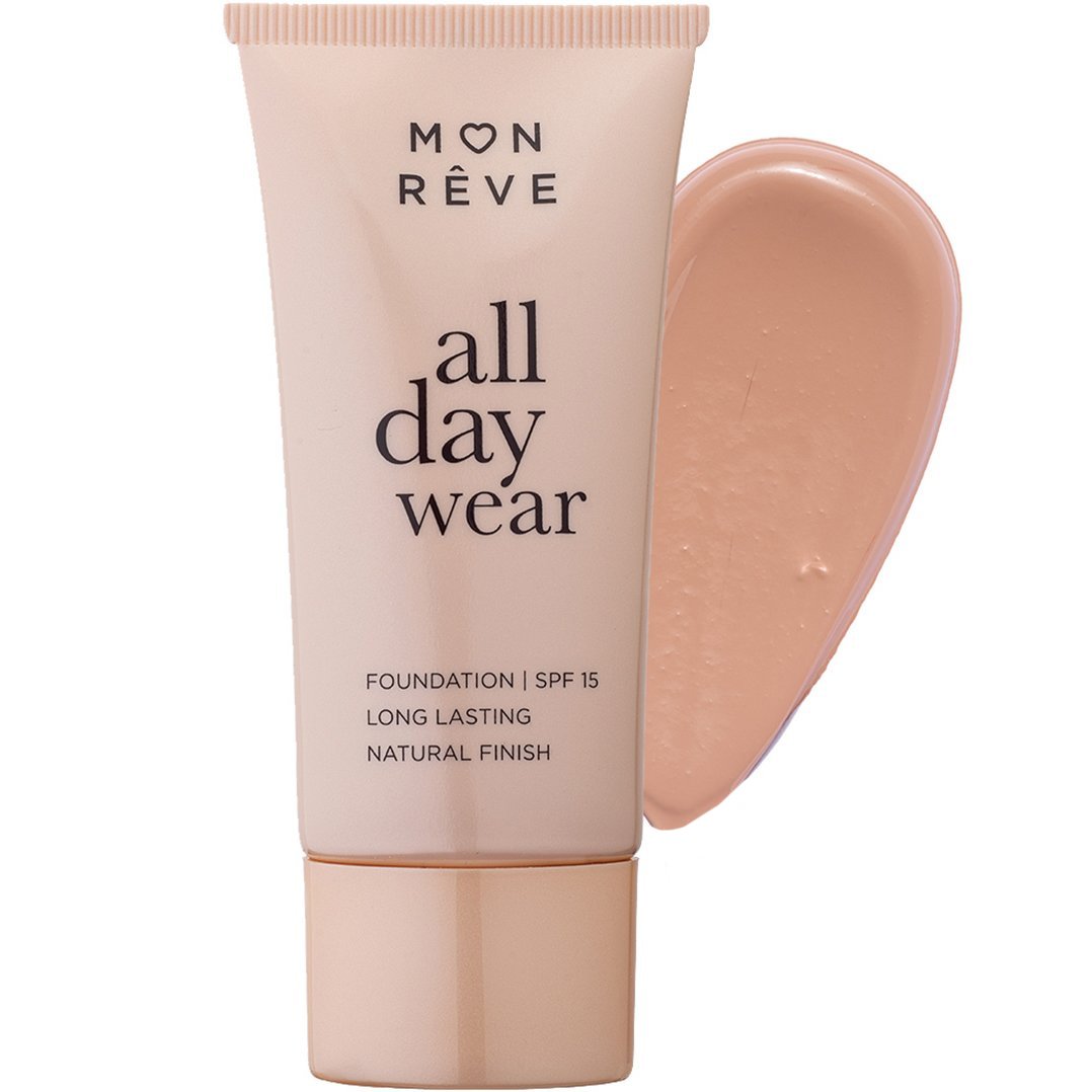 Mon Reve All Day Wear Matte Foundation Spf15 with Medium to High Coverage Foundation για Μέτρια προς Υψηλή Κάλυψη & Φυσικό Ματ Αποτέλεσμα 35ml - 105