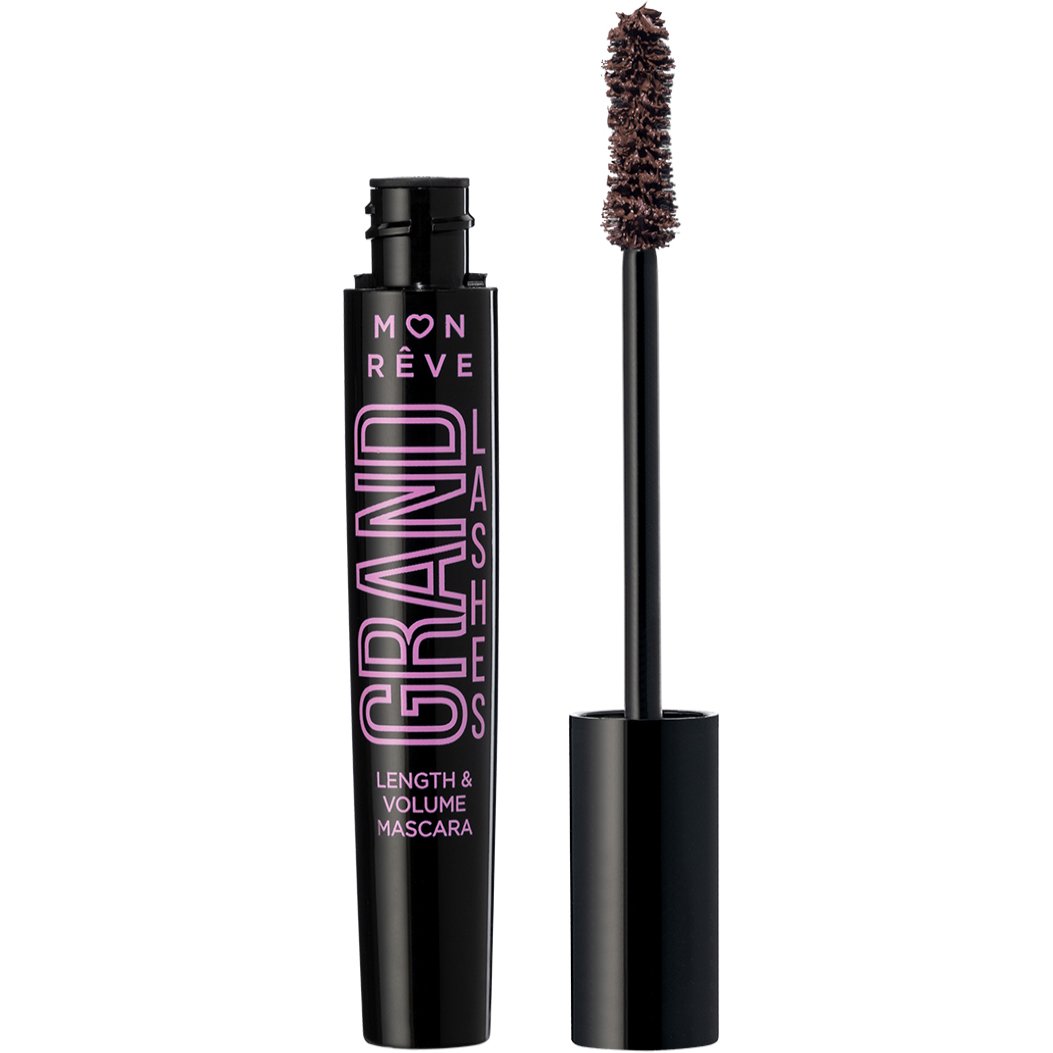 Mon Reve Mon Reve Grand Lashes Mascara Μάσκαρα για Μήκος & Όγκο με Εργονομικό Βουρτσάκι Ακριβείας 12ml - 02 Real Brown