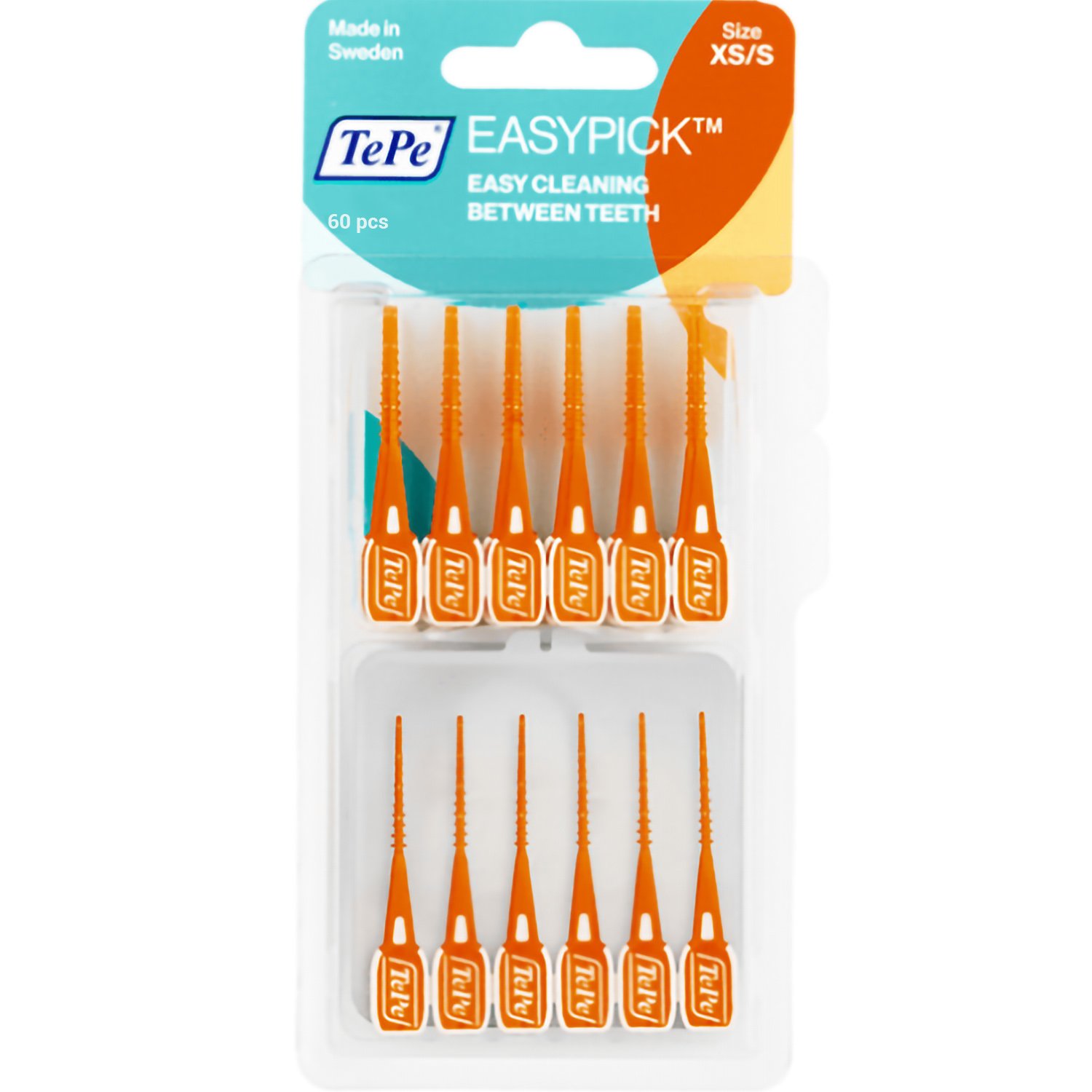 TePe EasyPick Μεσοδόντιες Ελαστικές Οδοντογλυφίδες από Σιλικόνη 60 Τεμάχια - XS/S