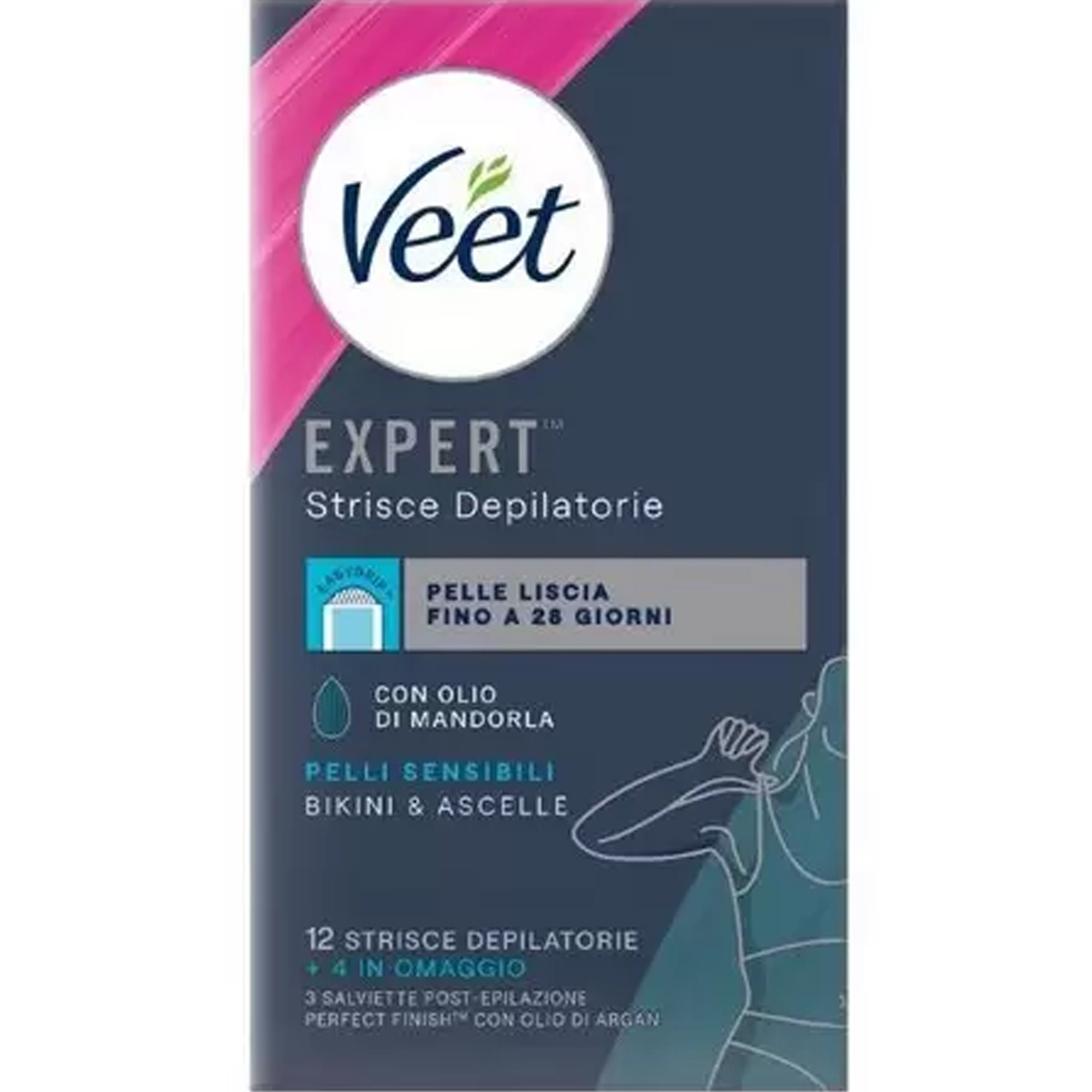 Veet Veet Expert Bikini & Ascelle Αποτριχωτικές Ταινίες Κεριού Έτοιμες για Χρήση σε Μπικίνι & Μασχάλες 16 Τεμάχια