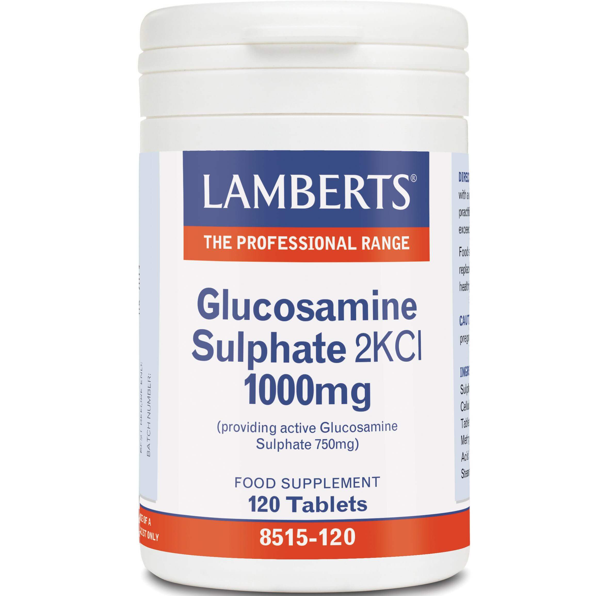 Lamberts Glucosamine Sulphate 2KCI Συμπλήρωμα Διατροφής για τη Καλή Υγεία των Χόνδρων 1000mg 120Tabs
