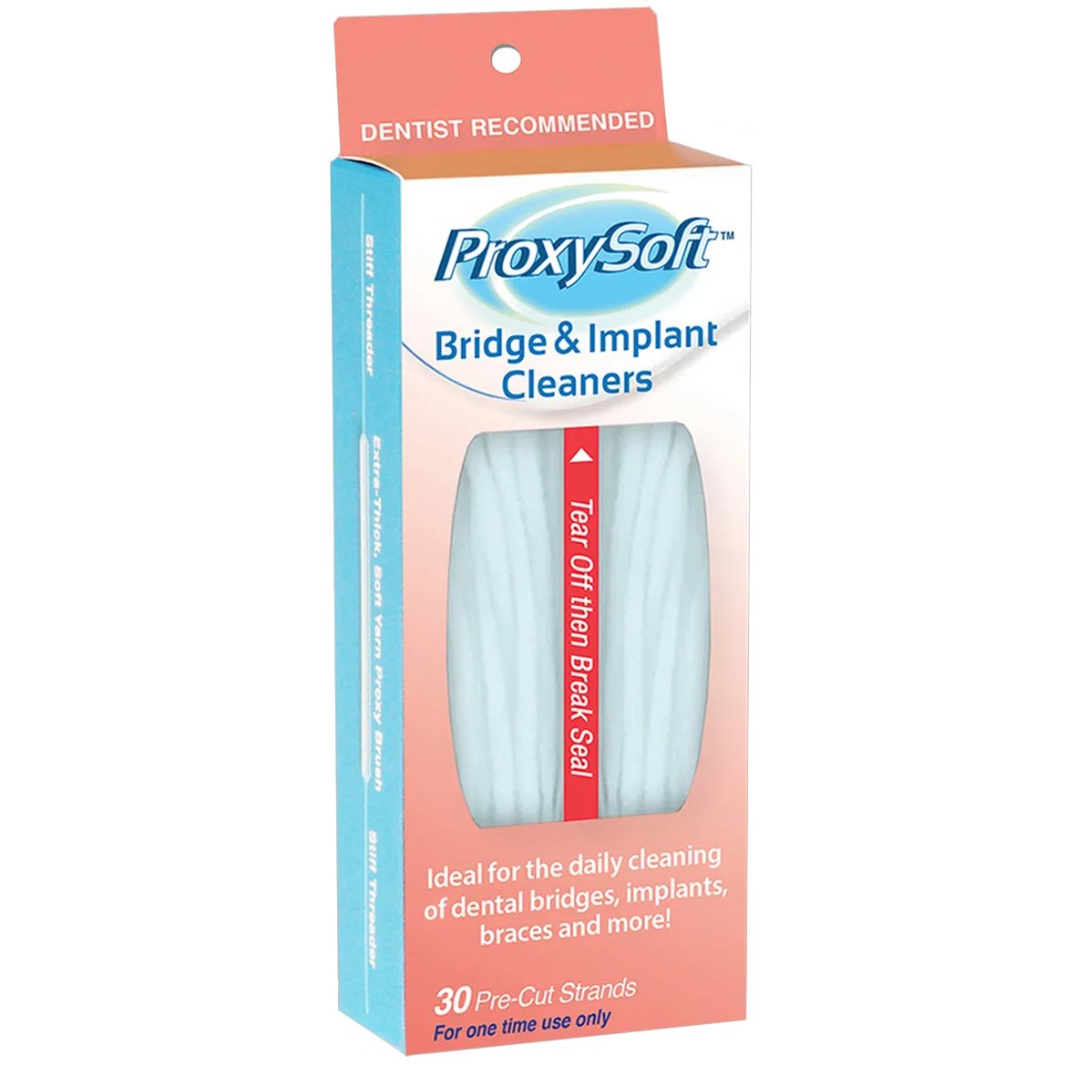 Proxysoft Bridge & Implants Cleaners Μεσοδόντια Καθαριστικά Νήματα Ειδικής Χρήσης για Γέφυρες, Εμφυτεύματα & Νάρθηκες 30 Τεμάχια