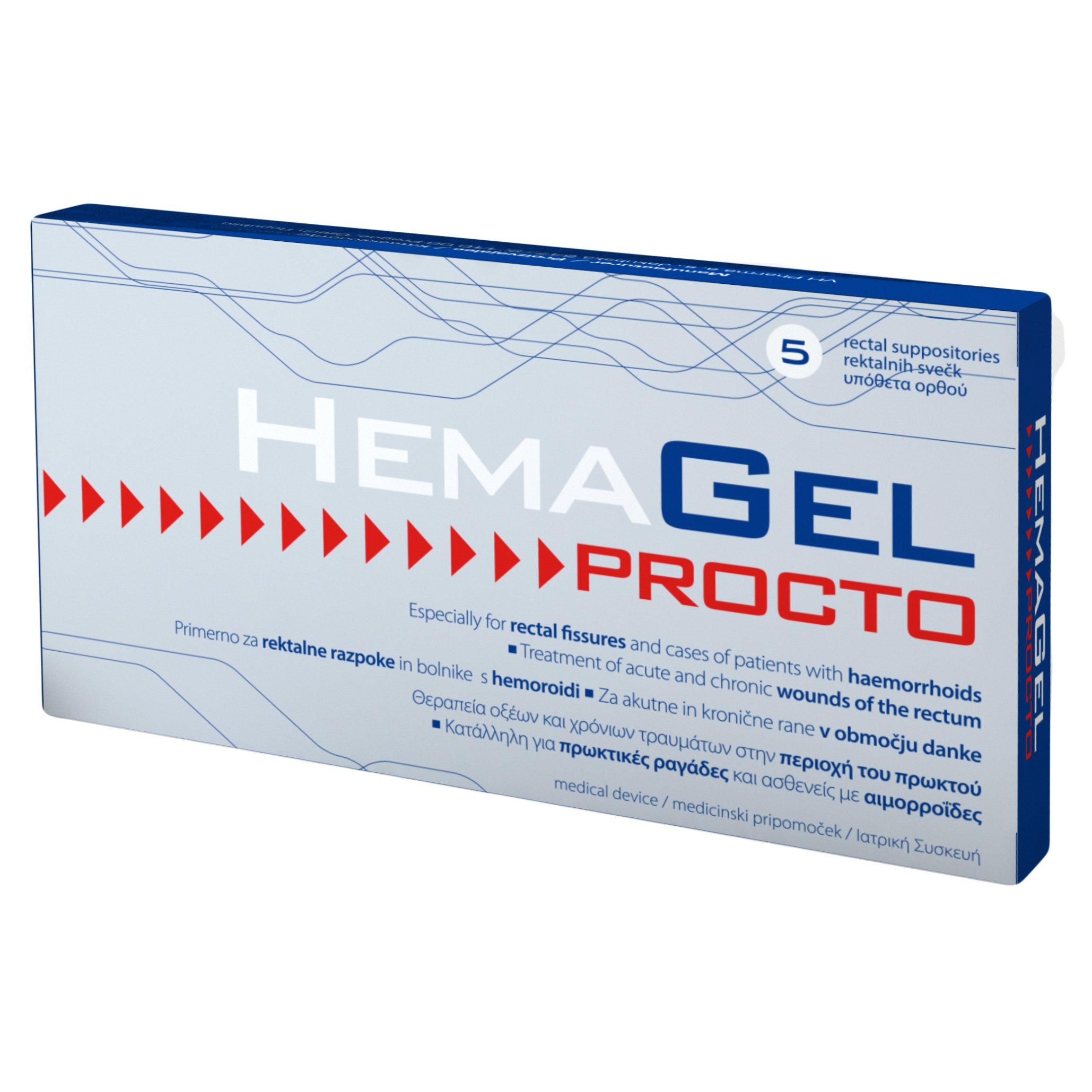 Alfacare HemaGel Procto Υπόθετα Ορθού για Ραγάδες, Πληγές & Αιμορροΐδες 5 Τεμάχια