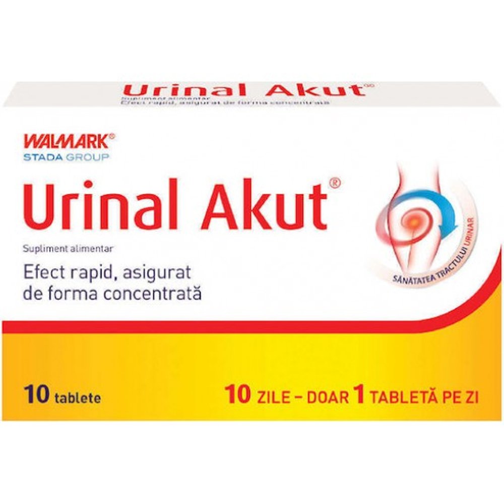 Walmark Walmark Urinal Akut Συμπλήρωμα Διατροφής Συμπυκνωμένου Εκχυλίσματος Κράνμπερι & Φυτικών Εκχυλισμάτων για Ταχεία & Ασφαλή Αντιμετώπιση των Βακτηριακών Λοιμώξεων του Ουροποιητικού 10tabs