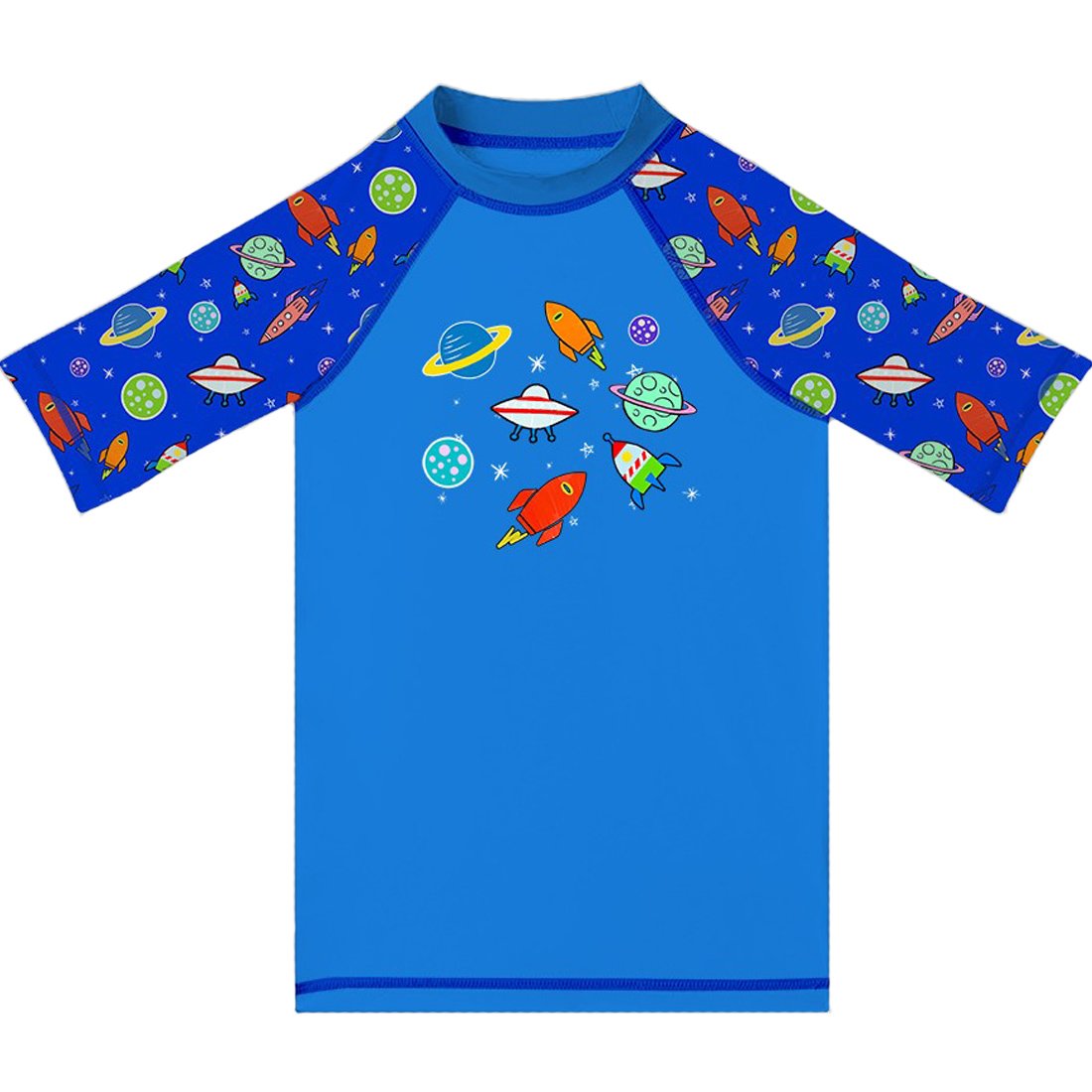 SlipStop SlipStop Spaceships UV Shirt Κωδ 82153 Παιδική Μπλούζα με Αντηλιακή Προστασία, 1 Τεμάχιο 4 to 5 Years (104-110cm)