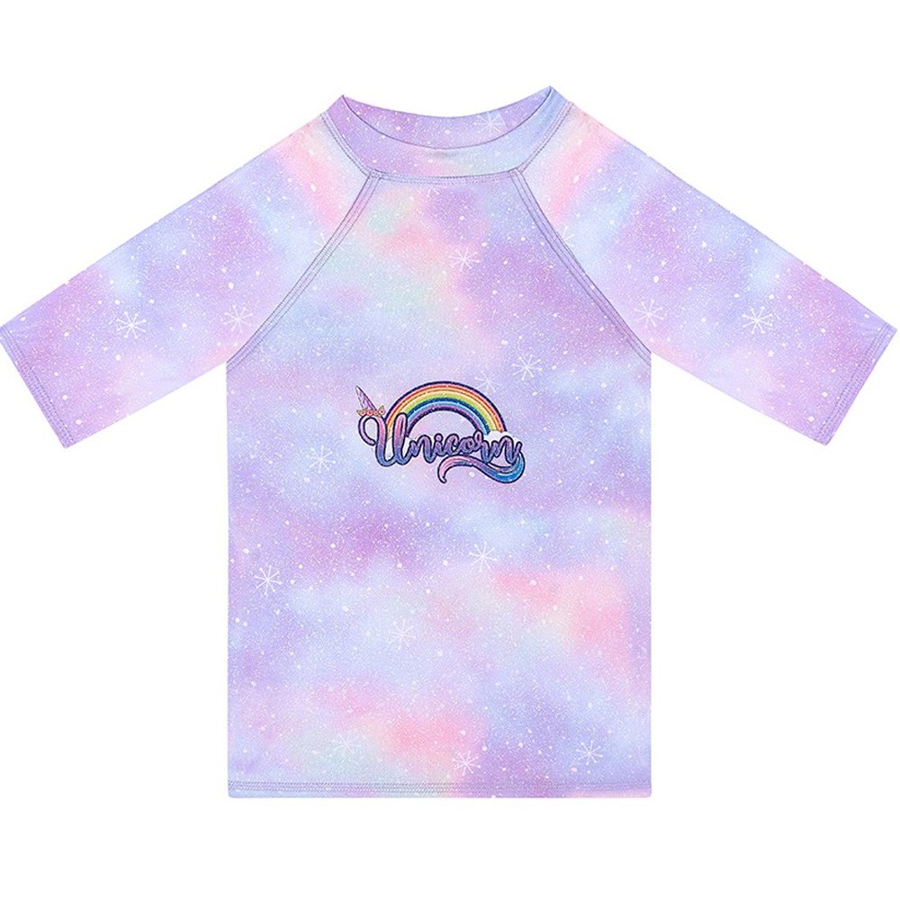 SlipStop SlipStop Glitter Unicorn UV Shirt Κωδ 82181 Παιδική Μπλούζα με Αντηλιακή Προστασία, 1 Τεμάχιο - 2 to 3 Years (92-98cm)