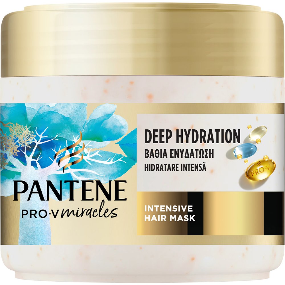 Pantene Pantene Pro-V Miracles Deep Hydration Intensive Hair Mask Μάσκα Εντατικής Ενυδάτωσης με Βιοτίνη για Ξηρά & Ταλαιπωρημένα Μαλλιά 300ml