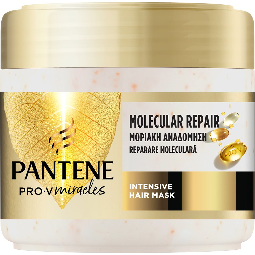 Pantene Pantene Pro-V Miracles Molecular Bond Repair Intensive Hair Mask Μάσκα Εντατικής Μοριακής Αναδόμησης για Φθαρμένα & Ταλαιπωρημένα Μαλλιά 300ml